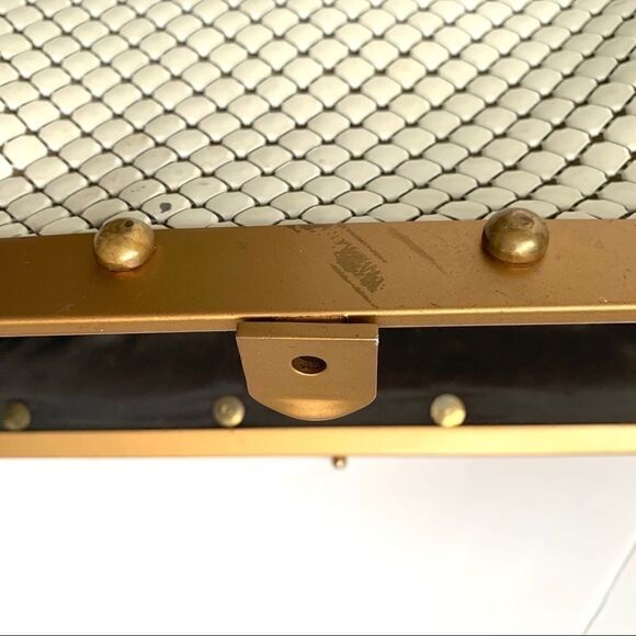 VINTAGE WHITING & DAVIS LARGE METAL MESH BAG - Picture 4 of 8